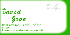 david groo business card